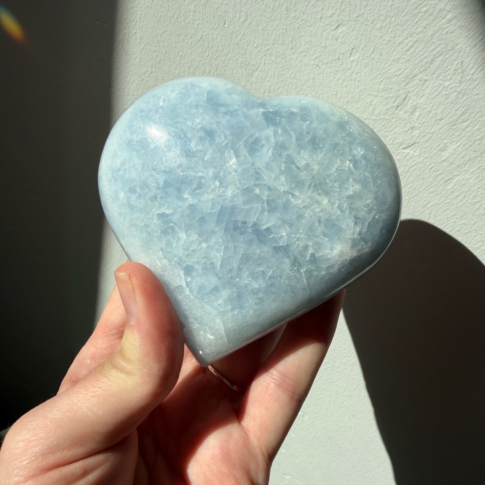 Large Celestite heart